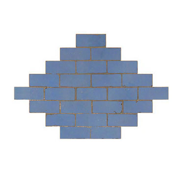 Mosaic House Moroccan tile Breeze 20 Sea Blue,    solid zellige, mosaic, zellij, field, pattern, glaze, simple, classic, bricks 